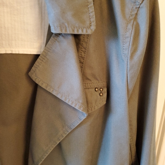 Banana Republic woman's tunnel waist jacket,  color: green night,  size: 10 tall - Picture 5 of 15